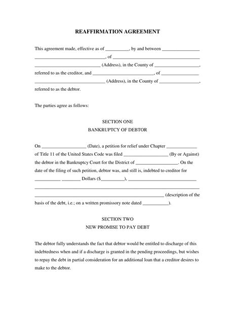 Fillable Form 240A Reaffirmation Agreement Printable Pdf Download