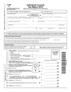 Fillable Nc State Income Tax Forms Fillable Form 2023