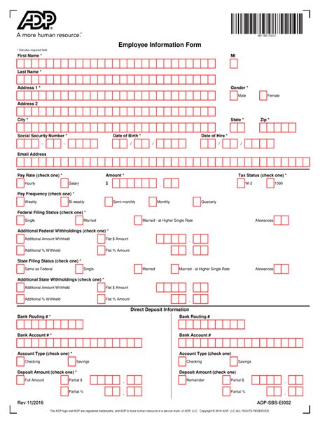 Fillable Online Adp New Employee Form Pdf Adp New Employee Form Pdf Adp How To Add A New