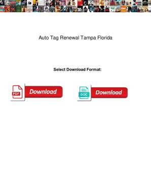 Fillable Online Auto Tag Renewal Tampa Florida Auto Tag Renewal Tampa