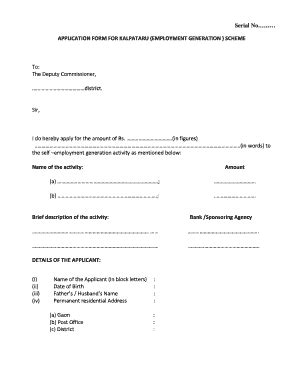 Fillable Online Baksa Gov Application Form For Kalpataru Employment