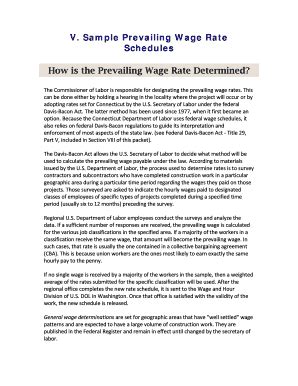 Fillable Online Ctdol State Ct A Guide To Prevailing Wage Laws In Connecticut V Sample