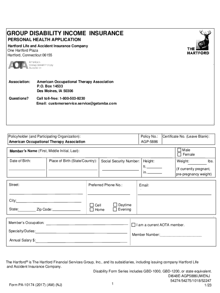 Fillable Online Disability Form Series Includes Gbd 1000 Gbd 1200 Or