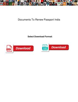 Fillable Online Documents To Renew Passport India Documents To Renew