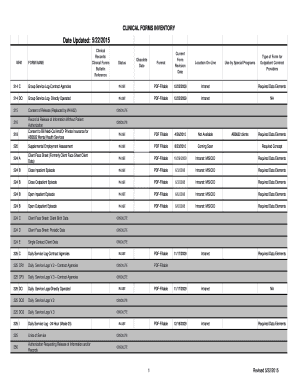 Fillable Online File Lacounty Clinical Forms Inventory Date Updated 7