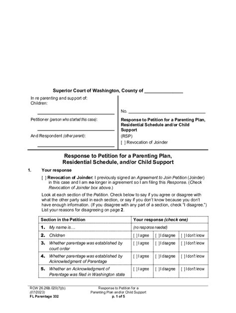 Fillable Online Filing A Petition To Modify Your Child Support Court