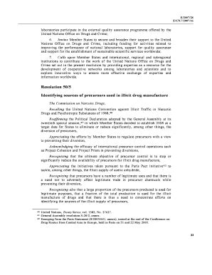 Fillable Online Incb Resolution 505 Identifying Sources Of Precursors