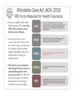 Fillable Online Irs Forms Required For Health Insurance Fax Email Print