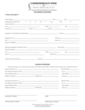 Fillable Online New Patient Paperwork Csps 2 Fax Email Print Pdffiller