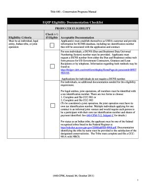 Fillable Online Nrcs Usda A Copy Of The Eqip Eligibility Documentation