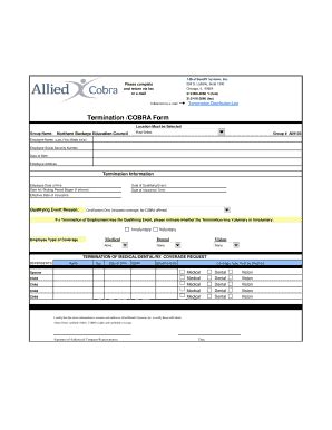 Fillable Online Nwoca Allied Cobra Form I Nwoca Or Fax Email Print