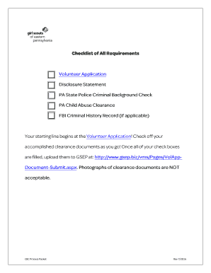 Fillable Online Required Volunteer Paperwork Page 1 Of 2 Fax Email