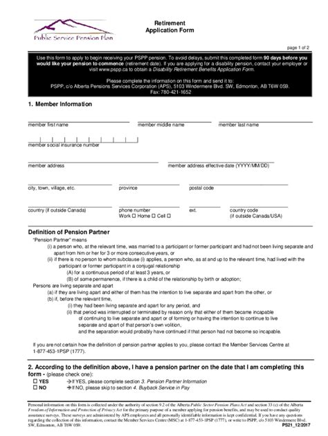 Fillable Online Retirement Application Form Fax Email Print Pdffiller