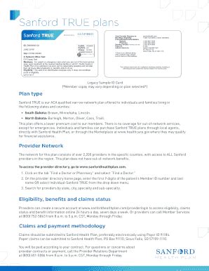 Fillable Online Sanford True Plans Fax Email Print Pdffiller