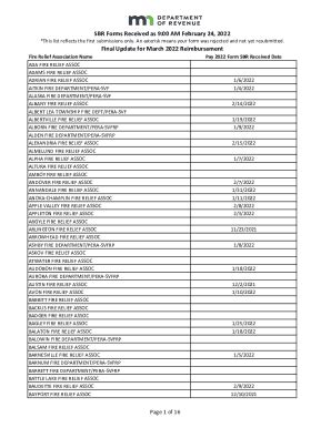 Fillable Online Sbr Forms Receivedminnesota Department Of Revenue Fax