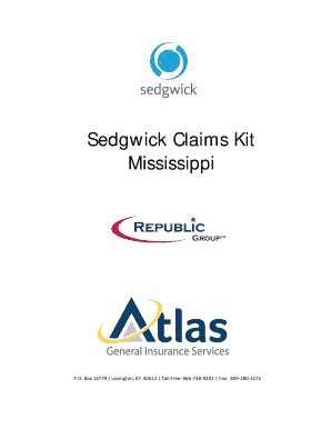 Fillable Online Sedgwick Claims Kit Mississippi Uscom Fax Email Print