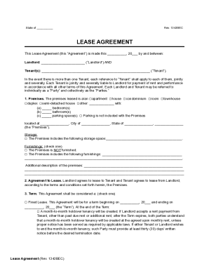 Fillable Online Standard Residential Rental Lease Agreement 2023 Fax