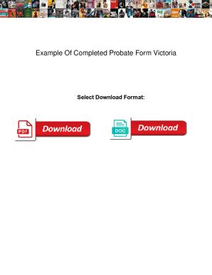 Fillable Online The Probate Process In Victoria A Complete Guide Fax