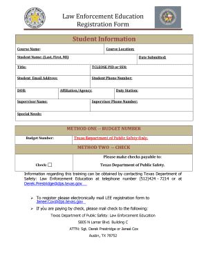 Fillable Online Txdps State Tx Application For Registration Texas Department Of Public Safety