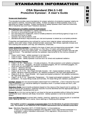 Fillable Online Umanitoba Standard Sheet Design Format Csa Standard Z94