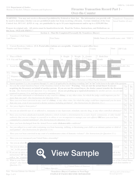 Fillable Online Www Atf Govfirearmsatf Form 4473 Firearmsatf Form 4473