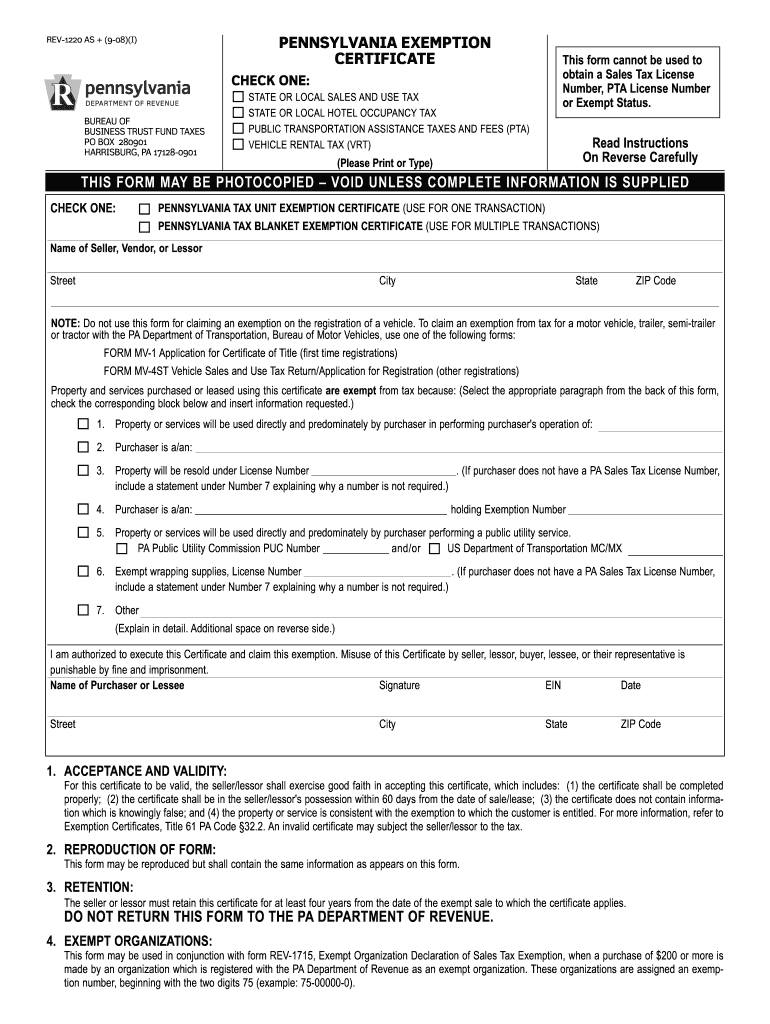 Fillable Out Of Area Emissions Exemption Form Printable Pdf Download