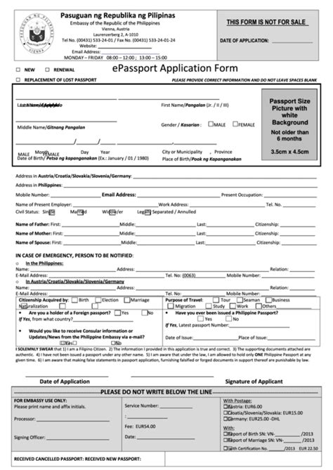 Fillable Passport Application Form Printable Pdf Download