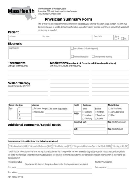 Fillable Physician Form For Payient Social Seciurity Disability Printable Forms Free Online