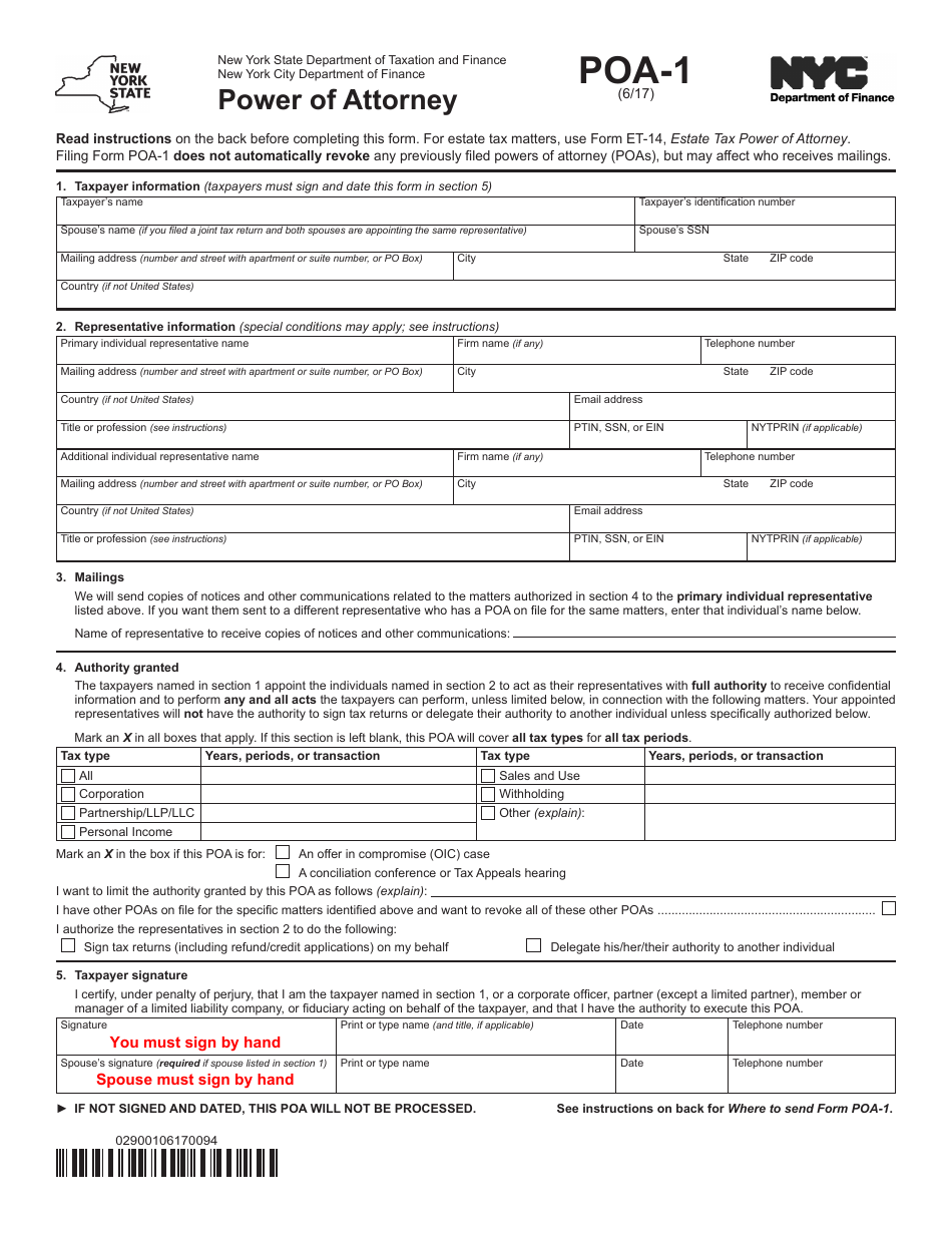 Fillable Power Of Attorney Poa Forms And Templates Printable Pdf