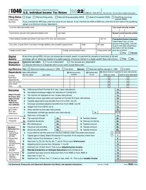 Fillable Tax Form Instructions Printable Forms Free Online