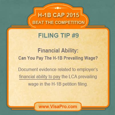 Financial Ability Can You Pay The H 1B Prevailing Wage Document