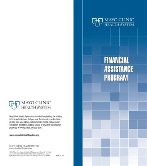 Financial Assistance Brochure Mayo Clinic Health System