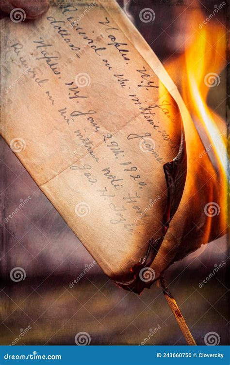 Fire Burns Paperwork Stock Photo Image Of Book Paperwork 243660750