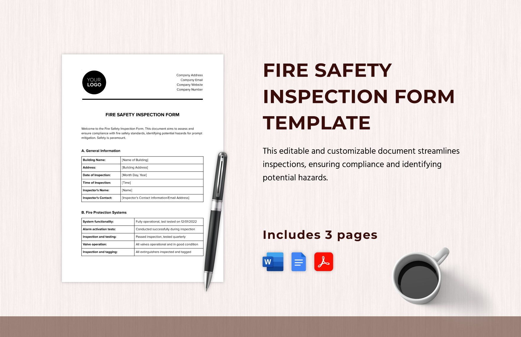 Fire Inspection Form Template