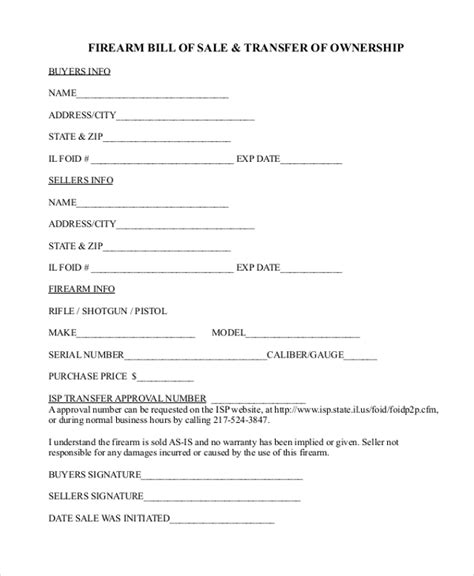 Firearm Transfer Of Ownership Form Fill Out And Sign Printable Pdf