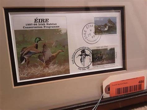 First Of Nation Ireland Duck Stamp Print Mallard Has Paperwork 17 5 Amp Quot X22 Amp Quot Theurer Auction