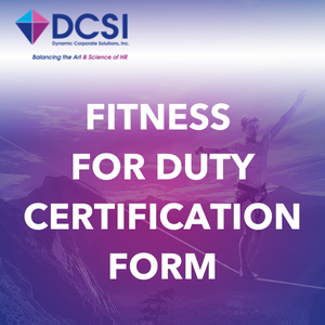 Fitness For Duty Certification Form