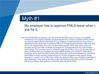 Five Fmla Myths Ppt