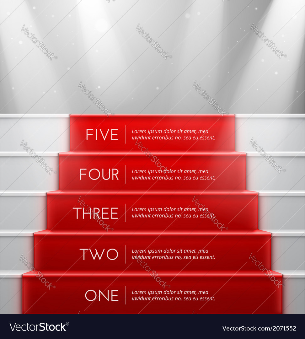 Five Steps Royalty Free Vector Image Vectorstock