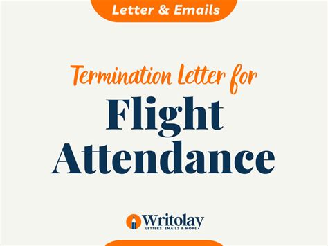 Flight Attendance Termination Letter 2 Templates Writolay