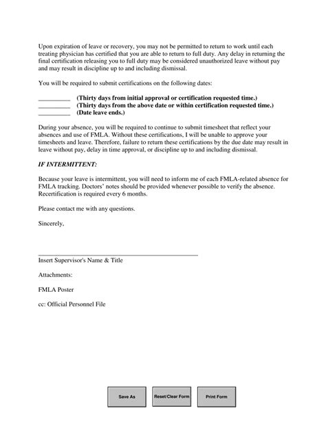 Florida Fmla Approval Letter Fill Out Sign Online And Download Pdf Templateroller