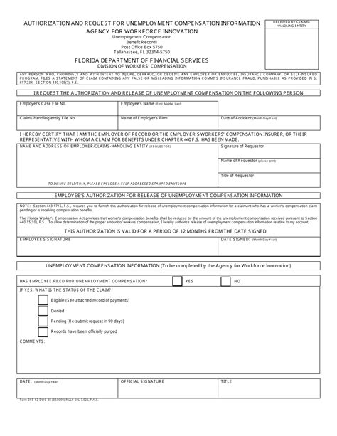 Florida Printable Unemployment Forms Printable Forms Free Online