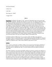 Fmla 2 Docx Instructions Give A Full Answer Consider The Facts