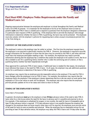 Fmla Fact Sheet 28E Fill Online Printable Fillable Blank Pdffiller