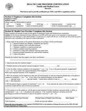 Fmla Nj Packet Form Fill And Sign Printable Template Online