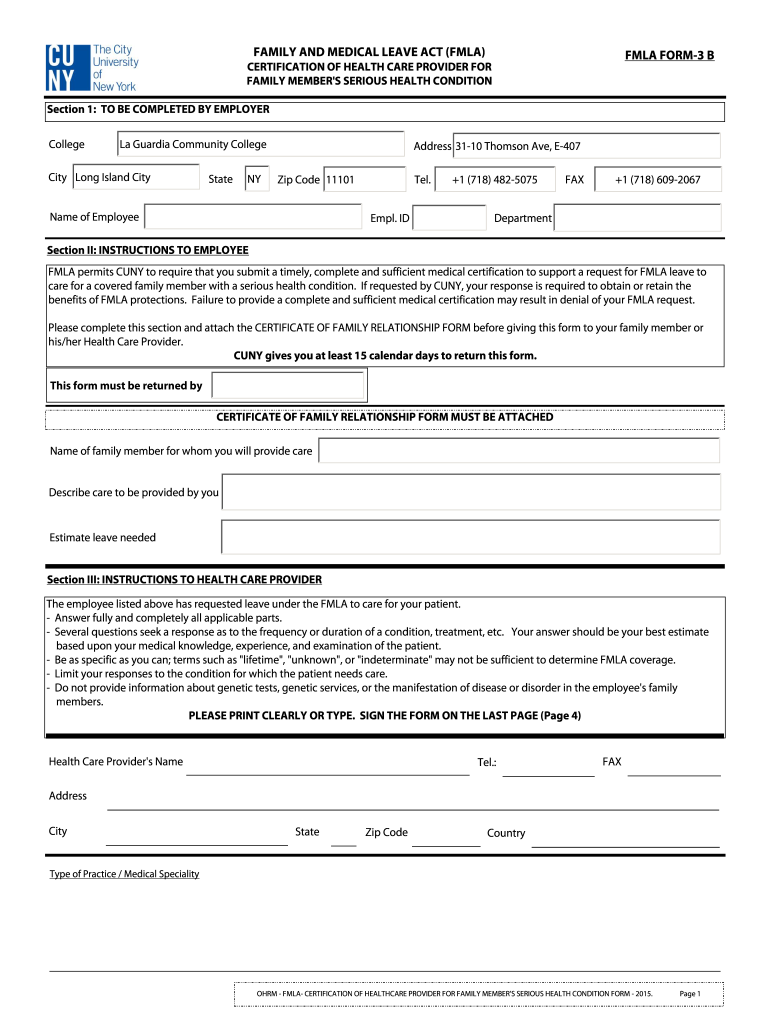 Fmla Paperwork Fill Out And Sign Printable Pdf Template Signnow