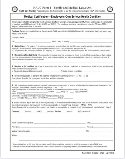 Fmla Paperwork R Usps