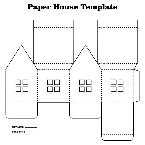 Foldable Paper House Template