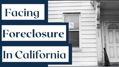 Foreclosure Process In California Ways To Avoid Foreclosure Youtube