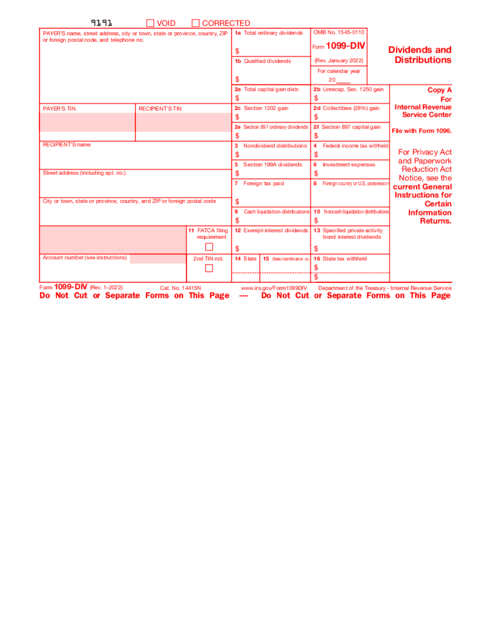 Form 1099 Div Due Date For 2024 1099 Div Deadline